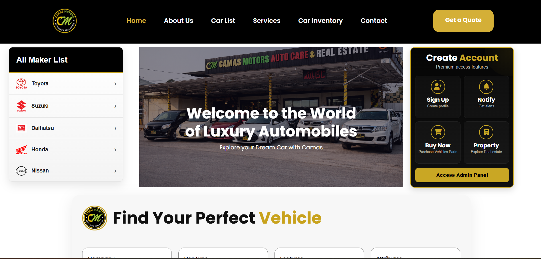 Premium Car Listing